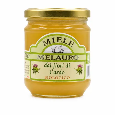 Immagine prodotto di Miele di Cardo | Biologico e Italiano | Melauro, Sicilia | 250g, Immagine generata dall'IA