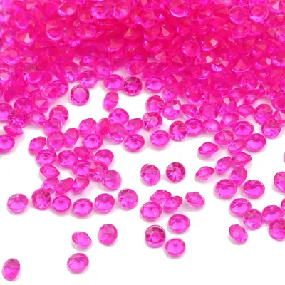 Acryl-Diamantkristalle 4 mm, 1000 Stück, rosa, Dekosteine