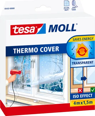 Produktbild von tesamoll Thermo Cover Isolierfolie Fenster (1 Stck.) - 4 m x 1,5 m - transparent