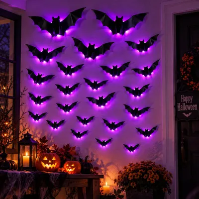 Halloween-Fledermaus-Deko, 1 Stück, Größe L