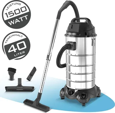 Image de STAHLWERK VCL-1500 ST Aspirateur eau et poussières 1500 W Aspirateur industriel avec 40 L