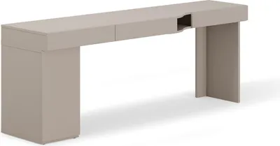Produktbild von Furniture24 Schreibtisch Mit Container Woow Set-05L - Grau | Kompakter Arbeitsbereich mit modernem Design und zusätzlichem Stauraum