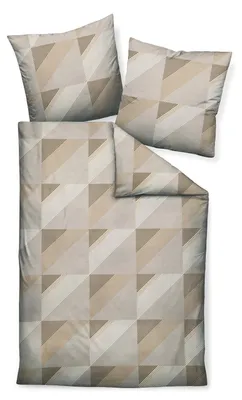Produktbild von Janine Design Mako-Satin Bettwäsche-Garnitur J.D. 87065 Farbe taupe-07 Größe 155X220+80x80cm