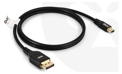 Produktbild von CLUB3D Mini DisplayPort™ to DisplayPort™ Bi-Directional VESA DP80 Certified Cable M/M 1m/3.28ft, 1 m, Mini DisplayPort, DisplayPort, Stecker, Stecker, 10240 x 4320 Pixel