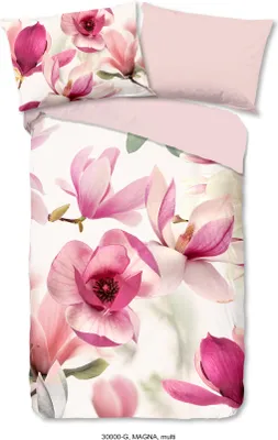 Immagine prodotto di Biancheria da letto Good Morning "Magna" con fiori di magnolia - Multicolore - 140 x 200 cm  - 100% cotone