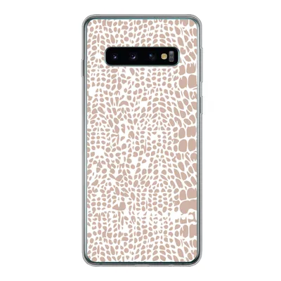 Produktbild von MuchoWow® Handyhülle Schutzhülle Hülle für Samsung Galaxy S10 Tiermuster - Rosa - Schlange Silikon Softcase Handy Hülle - Handytasche