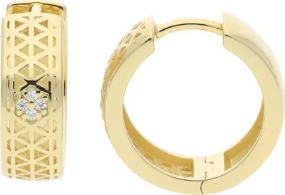 Produktbild von JuwelmaLux Creolen 925 Silber Gold plattiert mit Zirkonia JL39-06-0788