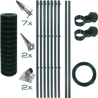 Produktbild von Schweißgitterzaun Komplettset 1,0 x 10m Zaunset Gartenzaun Einschlaghülsen Zaun