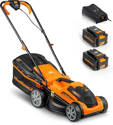 Produktbild von Elektrische Rasenmäher – Akku-Rasenmäher – Akkubetriebene Rasenmäher – Mulchmäher – 2 x 24V, 4,0Ah