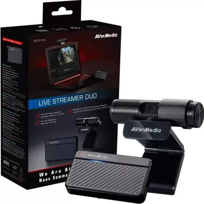 Obrázek produktu pro AVerMedia BO311D Live Streamer DUO, 2 MP, 1920 x 1080 px, Full HD, 60 fps, 1280x720@60fps, 1920x1080@30fps, 720p, 1080p