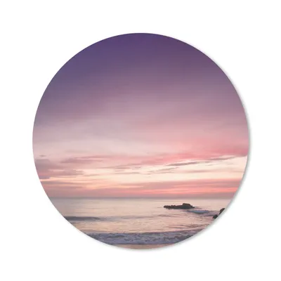 Produktbild von MuchoWow® Mauspad Mousepad Himmel - Lila - Meer 40x40 cm - Mousepads - Maus Mat - Pad - Mausunterlage - Schreibtisch Accessoires