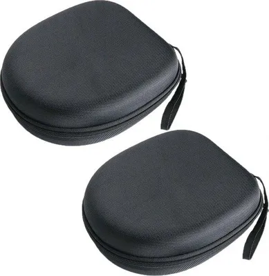 Immagine prodotto di Due pezzi - Custodia per auricolari wireless - Set di custodie generiche per auricolari - Custodia universale per cuffie - Per cuffie Bluetooth - Custodia per cuffie - Nero
