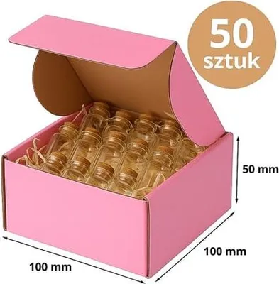 Obrázok produktu pre Kartón s výsekovou formou 100 x 100 x 50 mm vonkajšie rozmery Ružová – balenie po 50 ks