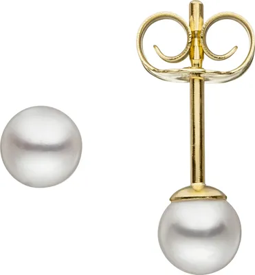 Produktbild von JOBO Ohrstecker 333 Gold Gelbgold 2 Süßwasser Perlen 4,5 mm