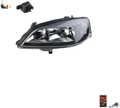 Immagine prodotto di Johns, Fari neri + Osram Night Breaker Laser adatto a Opel Astra G sinistra 6207044 5288904AB 90590665 1216289 09194592 09199894 09201950 1
