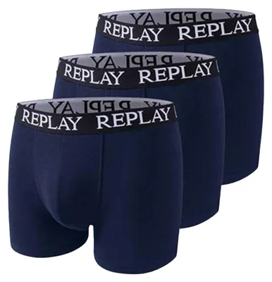Immagine prodotto di Replay - Boxer da uomo (confezione da 3) NA497 (S) (blu navy scuro)