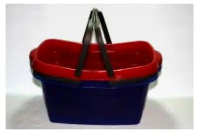 Produktbild von Wäschewanne mit Bügel 60 x 37,5 x 28 cm