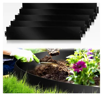 Produktbild von Metallrasenkante 5/10/15/20/25/30/35/40/45/50m Verzinkt 100x15cm Beetumrandung