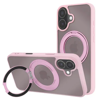 Imagen del producto de Avizar, funda híbrida para iPhone 17 con anillo de soporte, color rosa