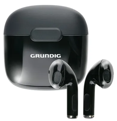 Zdjęcie produktu dla Słuchawki Grundig Bluetooth - Słuchawki douszne 200 mAh - Słuchawki douszne z 3-godzinnym czasem odtwarzania - Bezprzewodowe słuchawki do rozmów w trybie głośnomówiącym - w zestawie etui ładujące Kabel USBC do ładowania