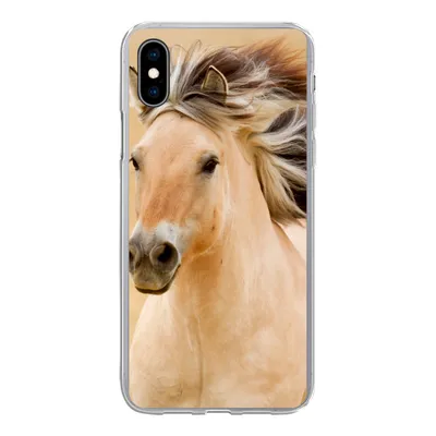 Produktbild von MuchoWow® Handyhülle Schutzhülle Hülle für iPhone Xs Pferde - Tiere - Mähne - Porträt Silikon Softcase Handy Hülle - Handytasche
