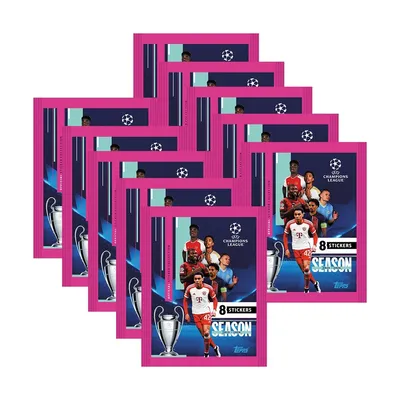 Zdjęcie produktu dla Topps - Liga Mistrzów 2023/24 - Naklejki kolekcjonerskie - 10 torebek