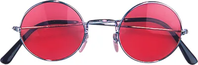 Produktbild von Rote Brille für Charaktere - Hippie Brillen - Charakterbrille rot