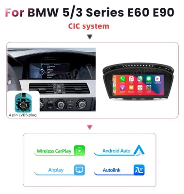 Obrázok produktu pre Multimediálny prehrávač – Bezdrôtové pripojenie CarPlay – Android Auto – Rádio s dotykovým displejom – GPS navigácia – 8,8-palcový displej