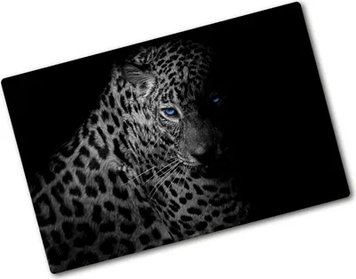 Produktbild von Tulup Glas Herdabdeckplatte - 80x52 cm - Glaskeramikkochfeld-Abdeckung Spritzschutz Glasabdeckplatte - Einteilig - Tiere - Leopard - Schwarzweiß