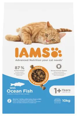 Productafbeelding van Iams For Vitality Adult Cat Ocean Fish 10KG