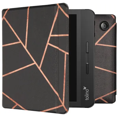 Immagine prodotto di imoshion Design Slim Hard Sleepcover con supporto per il Tolino Vision 5-Grafica nera
