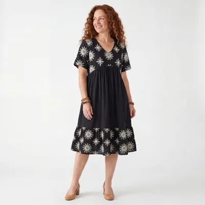 Produktbild von Sommerkleider Damen Leichte Strandkleider Midi Damenkleider ALinie 40 42 44 Boho