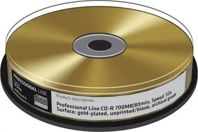 Produktbild von MediaRange CD-R 700MB/80min TRUE GOLD blank Cake 10pcs