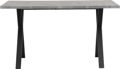 Produktbild von Flieks Esstisch mit X-A-förmigem Bein, Rechteckig Küchentisch Esszimmertische mit Metallbeinen, Schreibtisch Bürotisch, 140x80x76cm, Grau