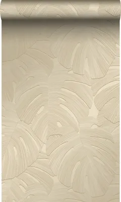 Zdjęcie produktu dla Origin Wallcoverings Tapeta tropikalne liście taupe 53 cm x 10.05 m
