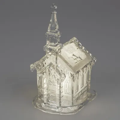 Produktbild von Winterkirche H. 25cm aus Acryl mit Licht transparant mit Timer Formano W25