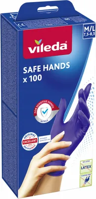 Immagine prodotto di VILEDA Safe Hands – guanti in nitrile M/L 100 pz.