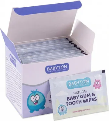 Produktbild von Babyton Baby Zahn- & Zahnfleischtücher 25 Stk, Fluoridfrei, Xylit, Einzeln