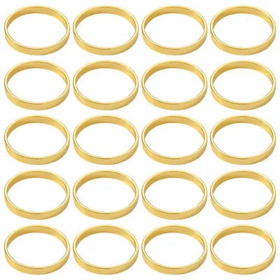 20 Serviettenklammern aus Metall, gold, 4 cm