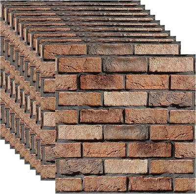 Produktbild von Famanu Wandpaneel 3D - Selbstklebend, Hochwertiges PVC, 30 x 30 cm - 10 Stück