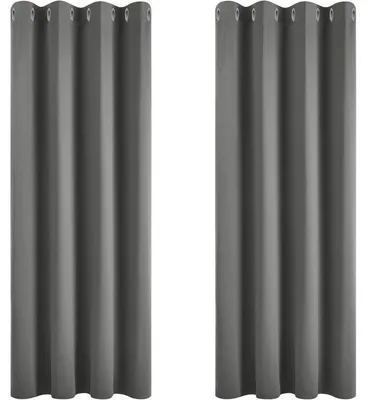 Produktbild von Verdunkelungsvorhänge Kälteschutz Gardinen Schlafzimmer Blickdicht 229x168 cm Hellgrau 2er Set
