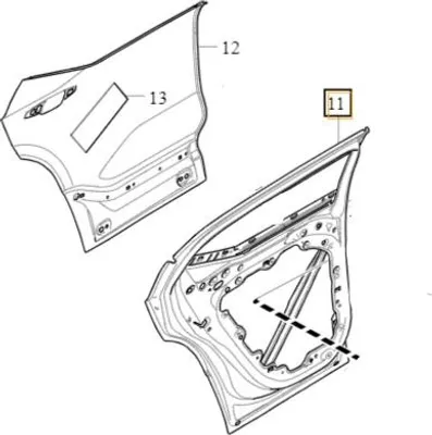 Immagine prodotto di VOLVO C40 porta posteriore destra originale OE