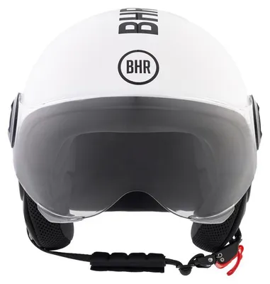 Produktbild von BHR 835 SPECIAL, Demi-Jet Helm ECE 22.06, Kratzfestes Visier, Mikrometrischer Verschluss & abnehmbare Wangenpolster, Weiß-Schwarz, L