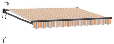 Produktbild von Elektrische ausziehbare Markise - VIDAXL - Markisenbespannung - Blau und Orange 3 x 2,5 m