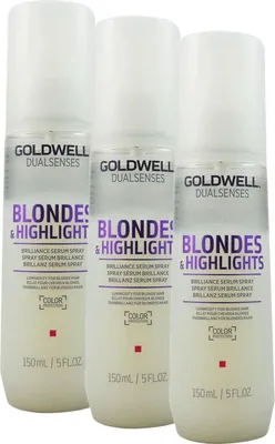 Produktbild von Goldwell Dualsenses Blondes & Highlights 3 x 150 ml Anti Yellow Serum Spray Set