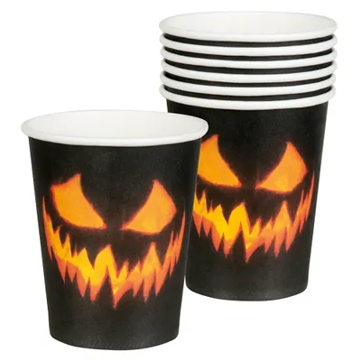 Image de 6 Pappbecher Citrouille effrayante Halloween