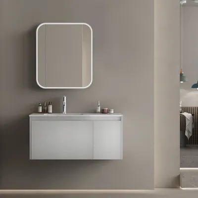 Obrázek produktu pro Zrcadlová sk?í?ka s osv?tlením Talos Silver Nova 60x70 cm st?íbrná - koupelnová zrcadlová sk?í?ka se 2 policemi - hliník - zrcadlová zadní st?na