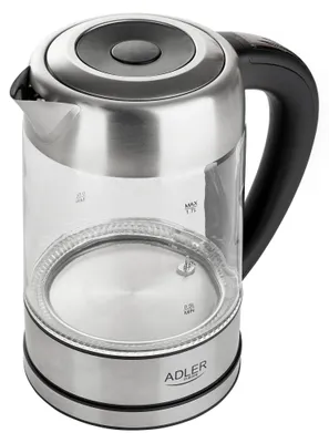 Immagine prodotto di Adler AD 1247 NEW electric kettle 1.7 L 2200 W Hazelnut, Stainless steel, Transparent