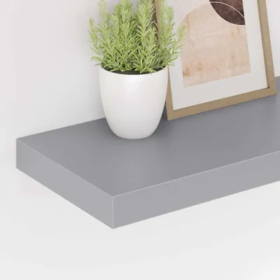 Imagen del producto de Estante flotante de pared MDF gris 60x23,5x3,8 cm