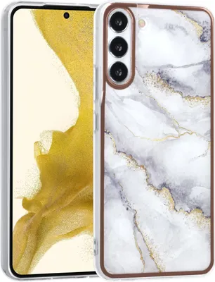 Produktbild von UNIQ Accessory Samsung Galaxy S22 Plus TPU Backcover - Marble White
